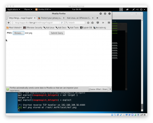 Kali Linux - Firefoxで画像アップ